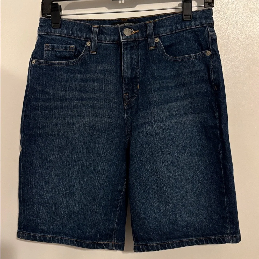 Banana Republic Dark Wash Denim Bermuda Shorts 2 / 26